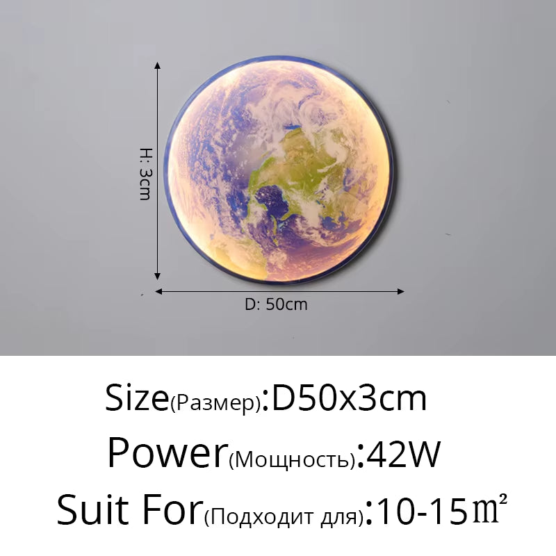 Modern LED Wall Lamp Moon Indoor Lighting for Bedroom Living Hall Room HOME Decoration Fixture Lights Decorate Lusters Lamps