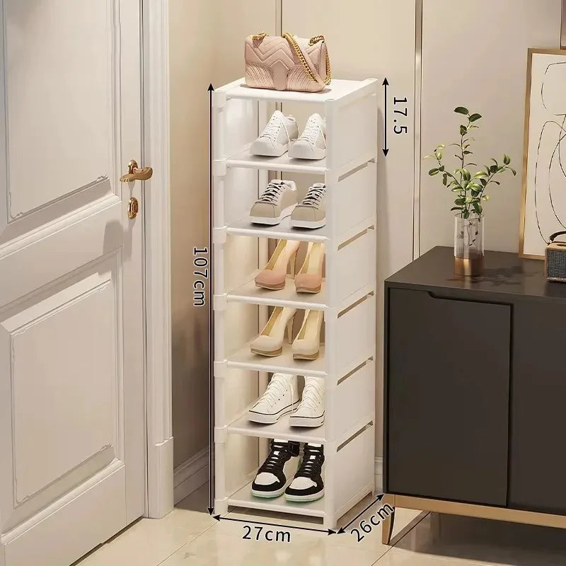 Stackable Shoe Rack Organizer Non-Woven Fabric Space Saving Entryway/Closet/Underbed Storage Home Organization Easy Assembly