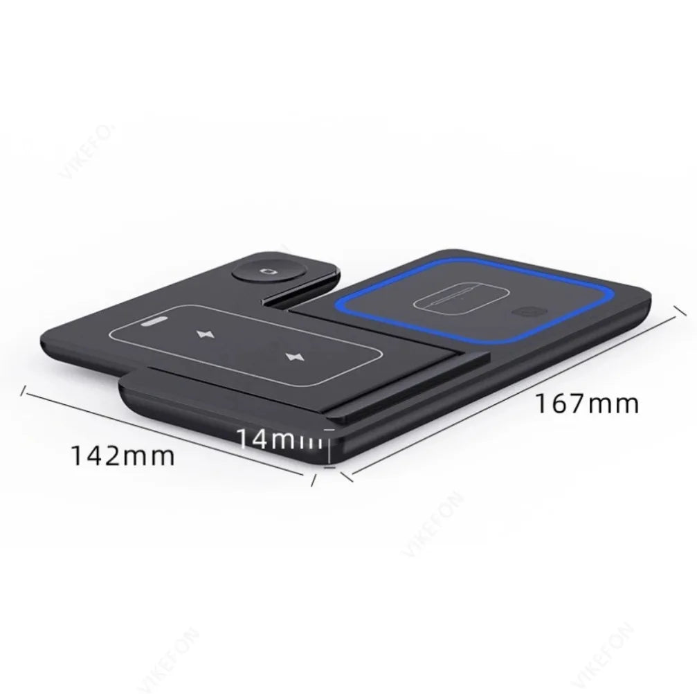 Foldable 3 in 1 Wireless Travel Charger