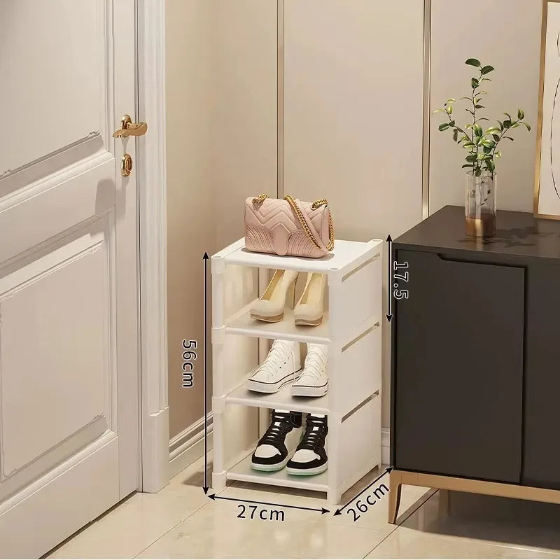 Stackable Shoe Rack Organizer Non-Woven Fabric Space Saving Entryway/Closet/Underbed Storage Home Organization Easy Assembly
