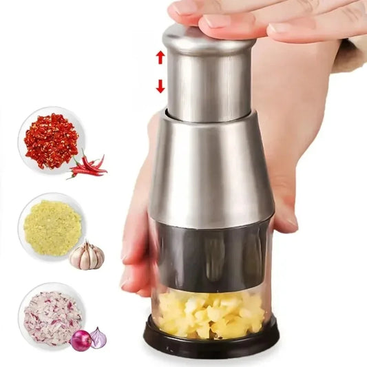 Manual Stainless steel Garlic and vegetable crusher for kitchen Cooking