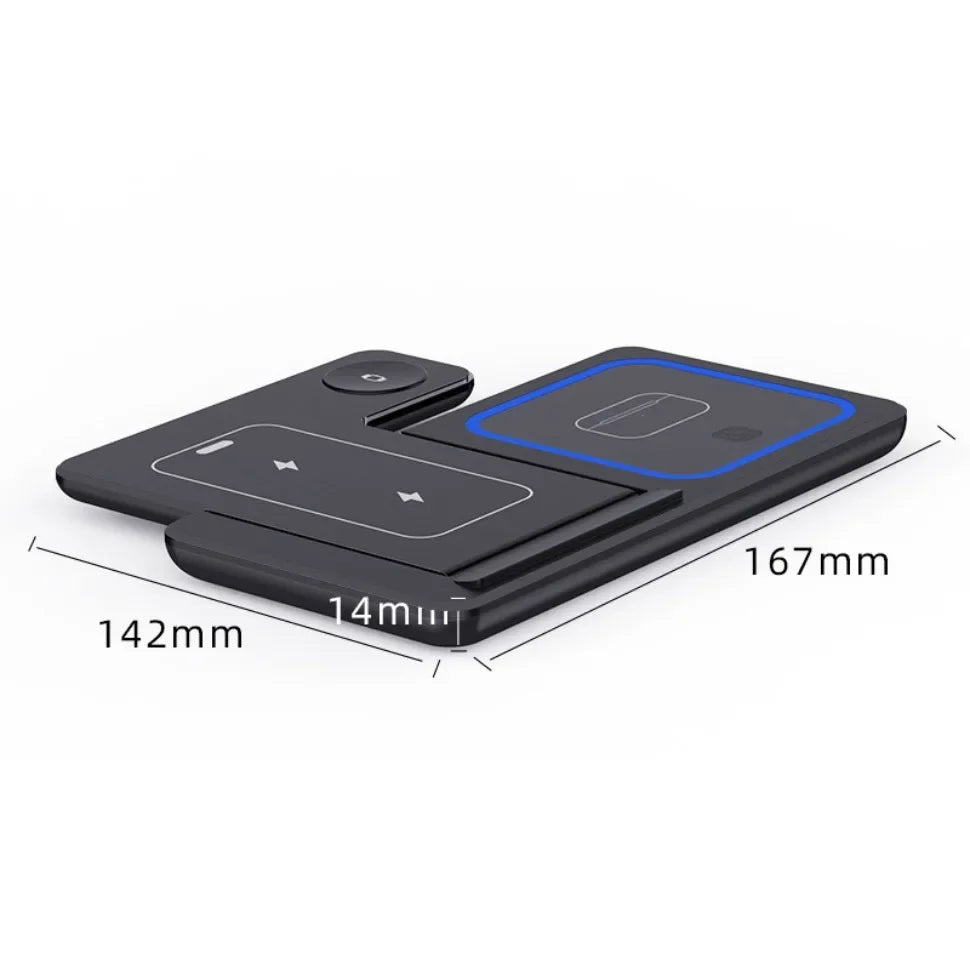 Foldable 3 in 1 Wireless Travel Charger