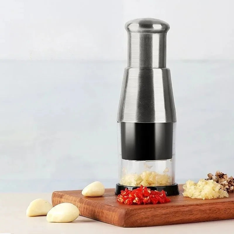 Manual Stainless steel Garlic and vegetable crusher for kitchen Cooking